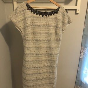 Badgley Mischka Cream and Black Dress